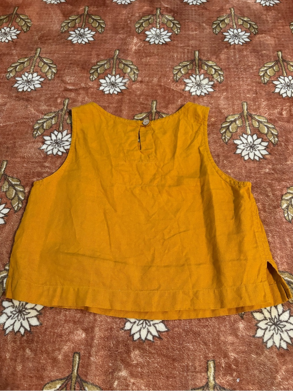 NotPERFECTLINEN Bay top S/M in Saffron - Picture 2 of 7